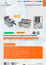Freidora Eléctrica con Grifo de Vaciado 1 Cuba 10 Litros Sobremesa 290x480x340h mm SZ-101V GASFRIT - Imagen 2