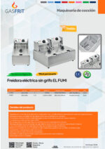 Freidora Eléctrica sin Grifo de Vaciado 1 Cuba 7 Litros Sobremesa 280x450x280h mm SZ-81A GASFRIT - Imagen 2