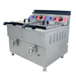 Freidora a Gas con Grifo de Vaciado 2 Cubas 18 + 18 Litros Sobremesa 680x670x650h mm GFC29F GASFRIT