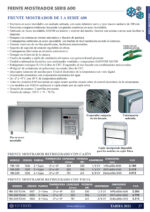 Frente Mostrador Acero Inoxidable 2 Puertas Opacas 4 Estantes 335 Litros Gama 600 - 1492x600x1050h mm FBR-150 EUTRON - Imagen 2