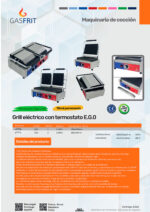 Grill de Contacto Acero Inoxidable Placa Ranurada Sobremesa 565x370x210h mm GF016G GASFRIT - Imagen 2