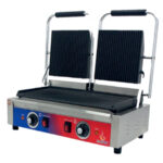 Grill de Contacto Acero Inoxidable Placa Ranurada Sobremesa 565x370x210h mm GF017G GASFRIT