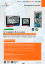 Horno Eléctrico de Convención 4 Bandejas 435x310 - 595x530x570h mm GF600 GASFRIT - Imagen 2