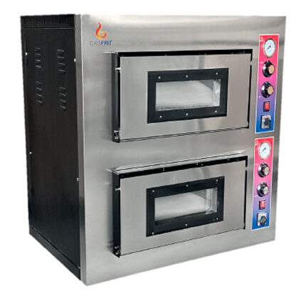 Horno de Pizza Eléctrica 4 + 4 Pizzas 26 Ø cm 805x635x860h mm MXHOREL262 GASFRIT