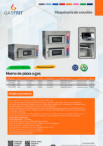 Horno de Pizza a Gas 4 + 4 Pizzas 26 Ø cm 900x670x925h mm MXHOREG262 GASFRIT - Imagen 2