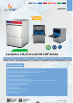 Lavavajillas Industrial con Cesta de 500 X 500 mm 580x620x810h mm GF6003 GASFRIT - Imagen 2