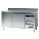 Mesa de Congelación Acero Inoxidable 2 Puertas 2 Estantes 250 Litros Gama 600 - 1492x600x850h mm TCS-150 EUTRON