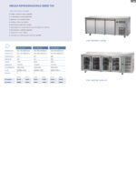 Mesa Refrigerada Acero Inoxidable 2 Puertas Opacas 210 Litros 1420x700x940h mm CSB-700/1500 M PO CISABA - Imagen 2