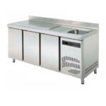 Mesa Refrigerada Acero Inoxidable 3 Puertas 3 Estantes 390 Litros Gama 600 - 2017x600x850h mm TRS-200 EUTRON