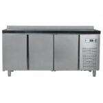 Frente Mostrador Acero Inoxidable 3 Puertas 3 Estantes Gama 600 - 2020x600x1030h mm TPS-63-H EUTRON