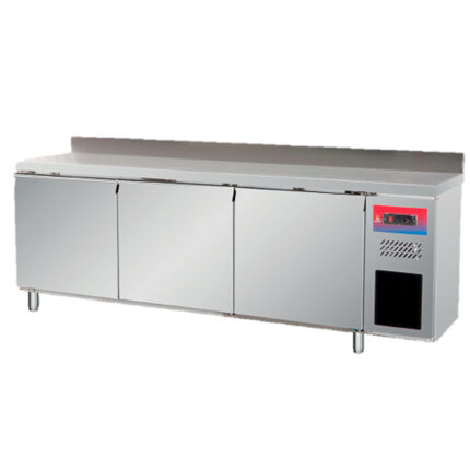 Mesa Refrigerada Acero Inoxidable 3 Puertas Opacas 3 Estantes 2000x600x950h mm GFH115 GASFRIT