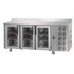 Mesa Refrigerada Acero Inoxidable 3 Puertas de Cristal 315 Litros 1870x700x840h mm CSB-700/2000 C PC CISABA