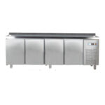 Mesa Refrigerada Acero Inoxidable 4 Puertas Opacas 4 Estantes 595 Litros Gama 600 - 2550x600x850h mm TPS-64 EUTRON