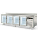 Mesa Refrigerada Acero Inoxidable 4 Puertas de Cristal 300 Litros 2360x600x860h mm CSB-600/2500 C PC CISABA