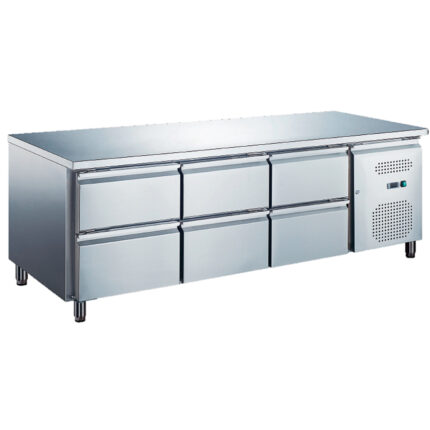 Mesa Refrigerada Acero Inoxidable 6 Cajones 450 Litros 2230x700x650h mm GF807 GASFRIT