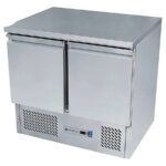 Mesa Refrigerada para Ingredientes Cubetas GN 1/6 - 2 Puertas Opacas 2 Estantes 280 Litros Gama 700 - 900x700x850h mm S901EUT EUTRON