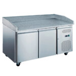 Mesa Refrigerada para Pizza 2 Puertas Opacas 2 Estantes 240 Litros 1510x800x1000h mm GF058 GASFRIT