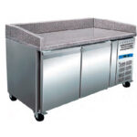 Mesa Refrigerada para Pizza 2 Puertas Opacas 2 Estantes 428 Litros Gama 800 - 1510x800x1000h mm PZ-2600TN EUTRON