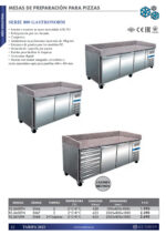Mesa Refrigerada para Pizza 2 Puertas Opacas 2 Estantes 635 Litros Gama 800 - 2025x800x1000h mm PZ-2610TN EUTRON - Imagen 2