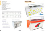 Mesa Topping 36 GN 1/6 Frio, Neutro y Calor para Ingredientes Cristal Recto con Reserva 385 Litros 2500x900x1200h mm MALTA250 INFRIMA - Imagen 2
