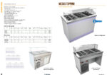 Mesa Topping 36 GN 1/6 Frio, Neutro y Calor para Ingredientes Cristal Recto sin Reserva 2500x700x1200h mm IBIZA250SR INFRIMA - Imagen 2