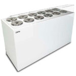 Mostrador de Heladería para Cremas y Granizados 12+12 Cubetas Cristal Recto 2170x700x950h mm ARTICO 12 INFRIMA
