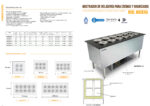 Mostrador de Heladería para Cremas y Granizados 12+12 Cubetas 2170x700x950h mm MODENA 12 INFRIMA - Imagen 2