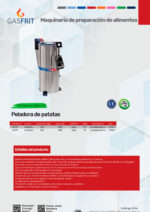 Pelador de Patatas Capacidad 10 Kg 590x880x1200h mm PELl10 GASFRIT - Imagen 2