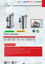 Pelador de Patatas Capacidad 10 Kg 685x410x830h mm Q-X10D GASFRIT - Imagen 2