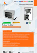 Tostador Eléctrico 2 Pisos de Altura sin Temporizador 550x310x430h mm Tosta GASFRIT - Imagen 2
