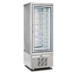 Armario Expositor de Congelación Acero Inoxidable para Pastelería 420 Litros 1 Puerta de Cristal 6 Estantes 700x655x1900h mm CSB 420 NV1 CISABA