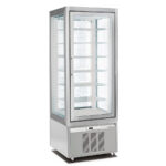 Armario Expositor Mixto Acero Inoxidable para Pastelería 420 Litros 1 Puerta de Cristal 6 Estantes 700x655x1900h mm CSB-420V4-V CISABA