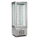 Armario Expositor de Congelación Acero Inoxidable para Pastelería 420 Litros 1 Puerta de Cristal 6 Estantes 700x655x1900h mm CSB 420 NV3 CISABA