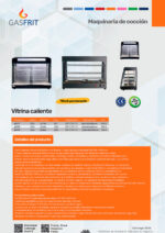 Vitrina Expositora Caliente Calor Seco 160 Litros 3 Bandejas GN 1/1 Cristal Recto Sobremesa 1200x480x590h mm GF609 GASFRIT - Imagen 2