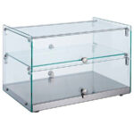 Vitrina Expositora Neutra Cristal Recto 1 Estante Sobremesa 50 Litros VRC-50L 554x361x370h mm EUTRON