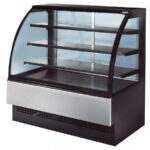 Vitrina Expositora Neutra para Pastelería Cristal Curvo 380 Litros 3 Estantes 1504x770x1395h mm CSB-EVO150N CISABA