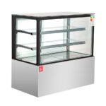 Vitrina Expositora Refrigerada para Pastelería 345 Litros Cristal Recto 2 Estantes 1200x660x1200h mm GFH100 GASFRIT