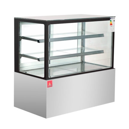 Vitrina Expositora Refrigerada para Pastelería 345 Litros Cristal Recto 2 Estantes 1200x660x1200h mm GFH100 GASFRIT