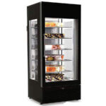 Vitrina Expositora Mixta para Helados y Postres 1 Puerta de Cristal 317 Litros 5 Estantes 750x780x2100h mm DR80 BT INFRIMA