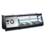 Vitrina para Tapas Refrigerada Sobremesa 4 Cubetas GN 1/3-40 Cristal Recto 1 Estante 1160x395x375h mm GFH126 GASFRIT