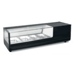 Vitrina para Tapas Refrigerada Sobremesa 4 Cubetas GN 1/3-40 Cristal Recto 1160x395x315h mm GFH120 GASFRIT