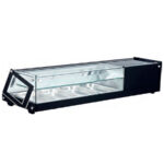 Vitrina para Tapas Refrigerada Sobremesa 4 Cubetas GN1/3-40 Cristal Recto VRC-4 - 1131x395x375h mm EUTRON