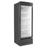 Armario Expositor Negro Coolers Subzero -6 ~ 2 °C 1 Puerta de Cristal 4 Estantes 450 Litros 660x655x1863h mm SC-450S EUTRON