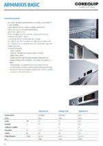 Armario Expositor Refrigerado 1 Puerta de Cristal 4 Estantes 395 Litros 626x740x1865h mm MAR 460 PV BL Corequip - Imagen 2
