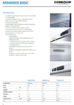 Armario de Refrigeración 1 Puerta Opaca 4 Estantes 511 Litros 780x740x1865h mm MAR 600 PO BL Corequip - Imagen 2