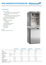 Armario de Refrigeración 1 Puerta Opaca 2 Estantes Sobremesa 122 Litros 600x600x835h mm ARV 150 CS TA PO Corequip - Imagen 2