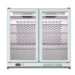Armario Expositor Refrigerado Acero Inoxidable 2 Puertas de Cristal 2 Estantes 193 Litros Serie ERV XS 900x510x815h mm ERV 25 II XS Infrico