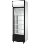 Armario Expositor Refrigerado Blanco 1 Puerta de Cristal 4 Estantes 300 Litros 590x550x1950h mm LC-300  EUTRON