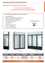 Armario Expositor Refrigerado Blanco 1 Puerta de Cristal 4 Estantes 300 Litros 590x550x1950h mm LC-300  EUTRON - Imagen 2