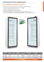 Armario Expositor Refrigerado Blanco 1 Puerta de Cristal 4 Estantes 400 Litros 620x655x1850h mm RV-300 EUTRON - Imagen 2
